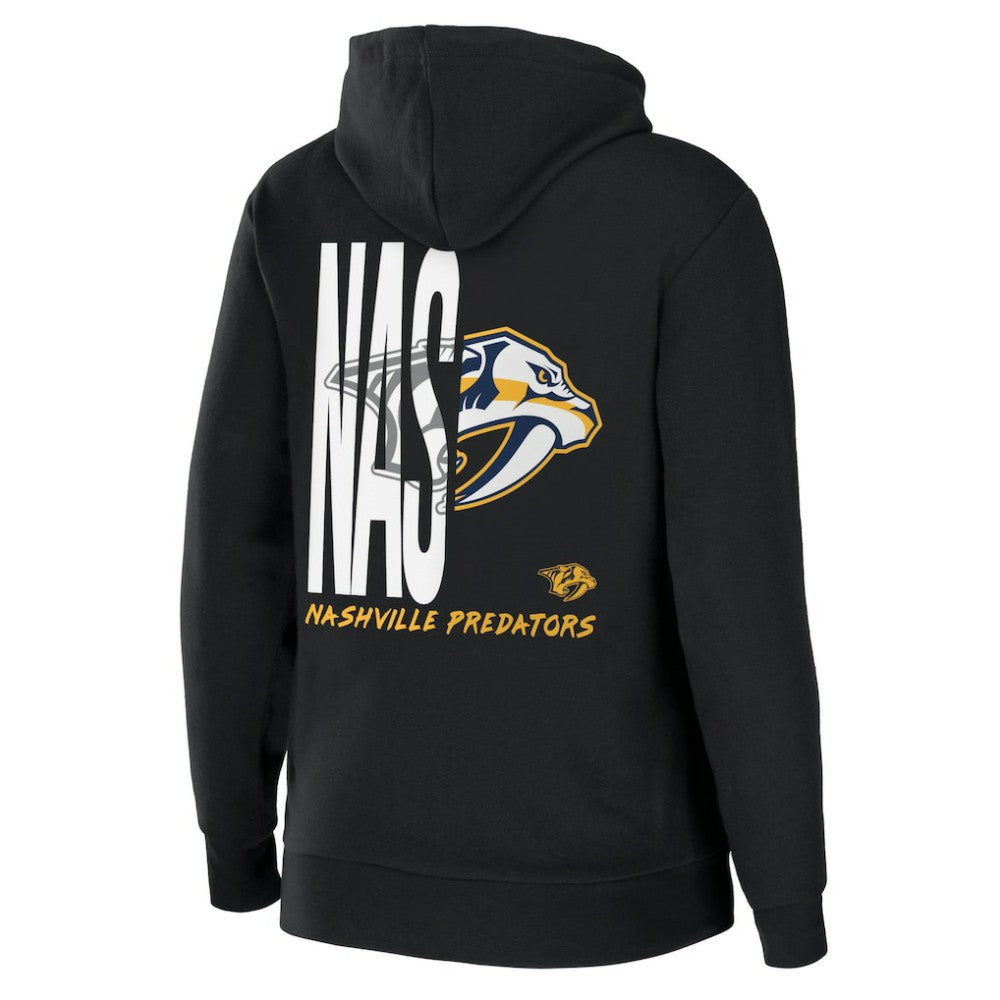 Nashville Predators - WEAR by Erin Andrews Women's Sponge Fleece Full-Zip Hoodie Black