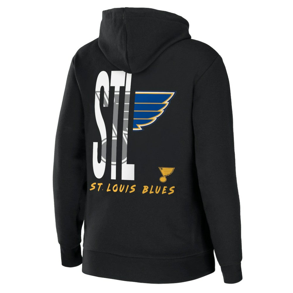 St. Louis Blues - WEAR by Erin Andrews Women's Sponge Fleece Full-Zip Hoodie Black