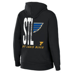 St. Louis Blues - WEAR by Erin Andrews Women's Sponge Fleece Full-Zip Hoodie Black