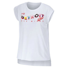 Detroit Red Wings - WEAR by Erin Andrews Women's Greetings From Muscle T-Shirt White