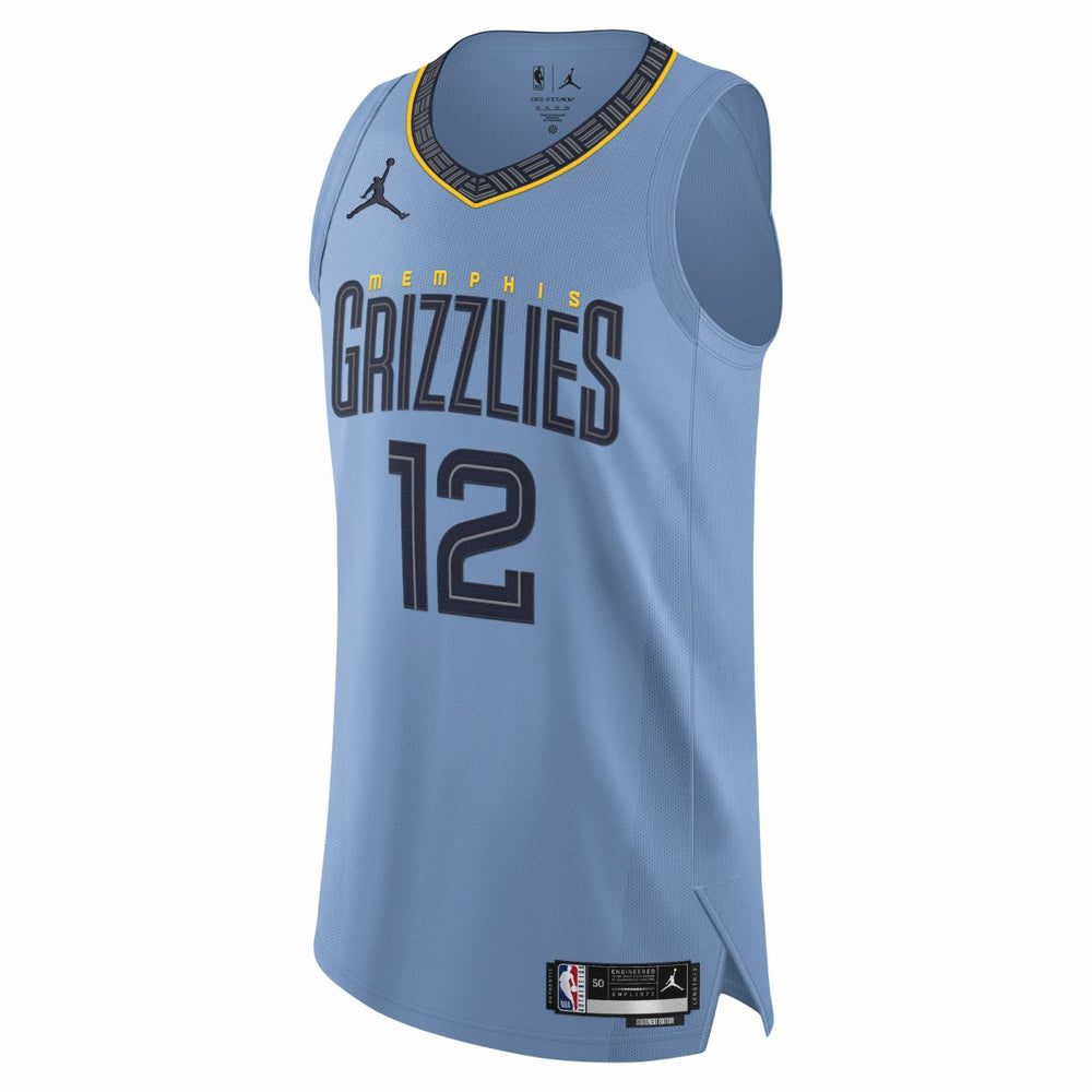 NBA - Ja Morant Memphis Grizzlies Jordan Brand Authentic Player Jersey - Statement Edition - Light Blue