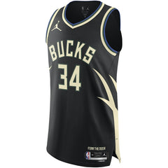 NBA - Giannis Antetokounmpo Milwaukee Bucks Jordan Brand Authentic Player Jersey - Statement Edition - Black