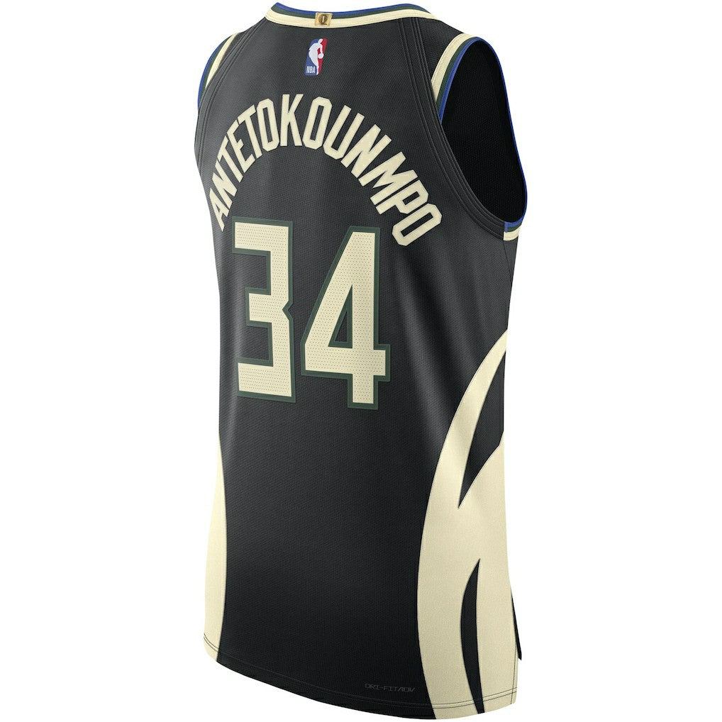 NBA - Giannis Antetokounmpo Milwaukee Bucks Jordan Brand Authentic Player Jersey - Statement Edition - Black