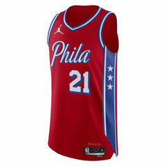 NBA - Joel Embiid Philadelphia 76ers Jordan Brand Authentic Player Jersey - Statement Edition - Red