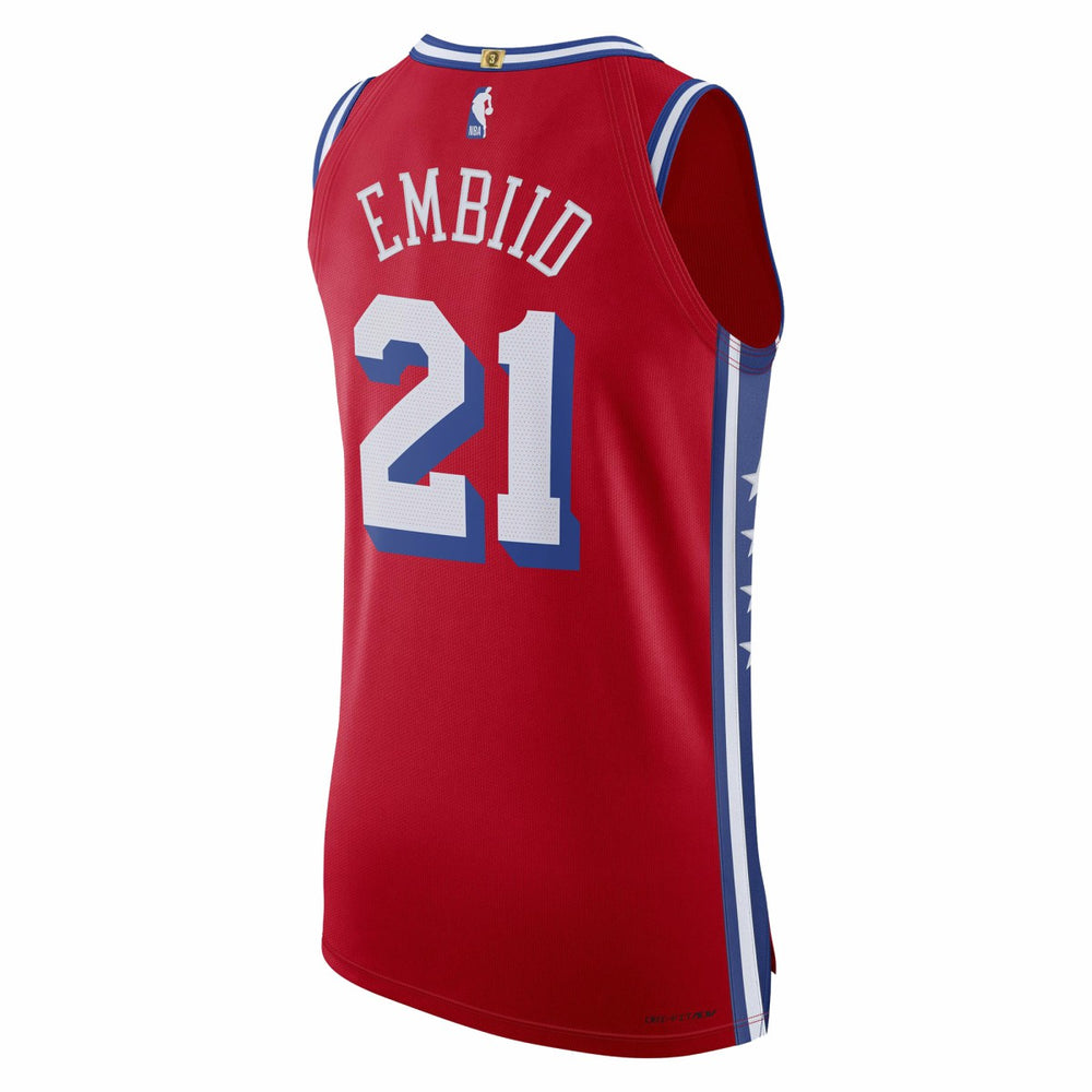 NBA - Joel Embiid Philadelphia 76ers Jordan Brand Authentic Player Jersey - Statement Edition - Red