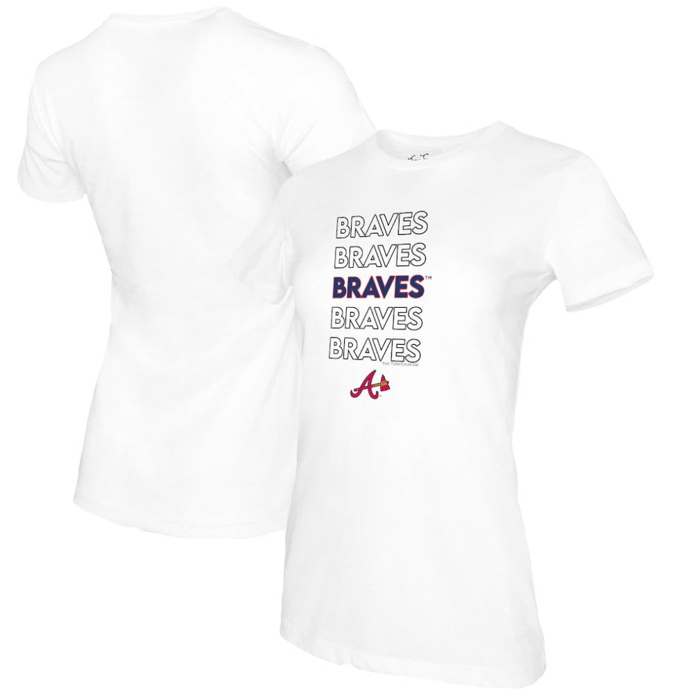 Atlanta Braves Tiny Turnip Women's Stacked T-Shirt Sale