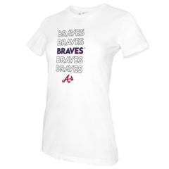Atlanta Braves Tiny Turnip Women's Stacked T-Shirt Sale