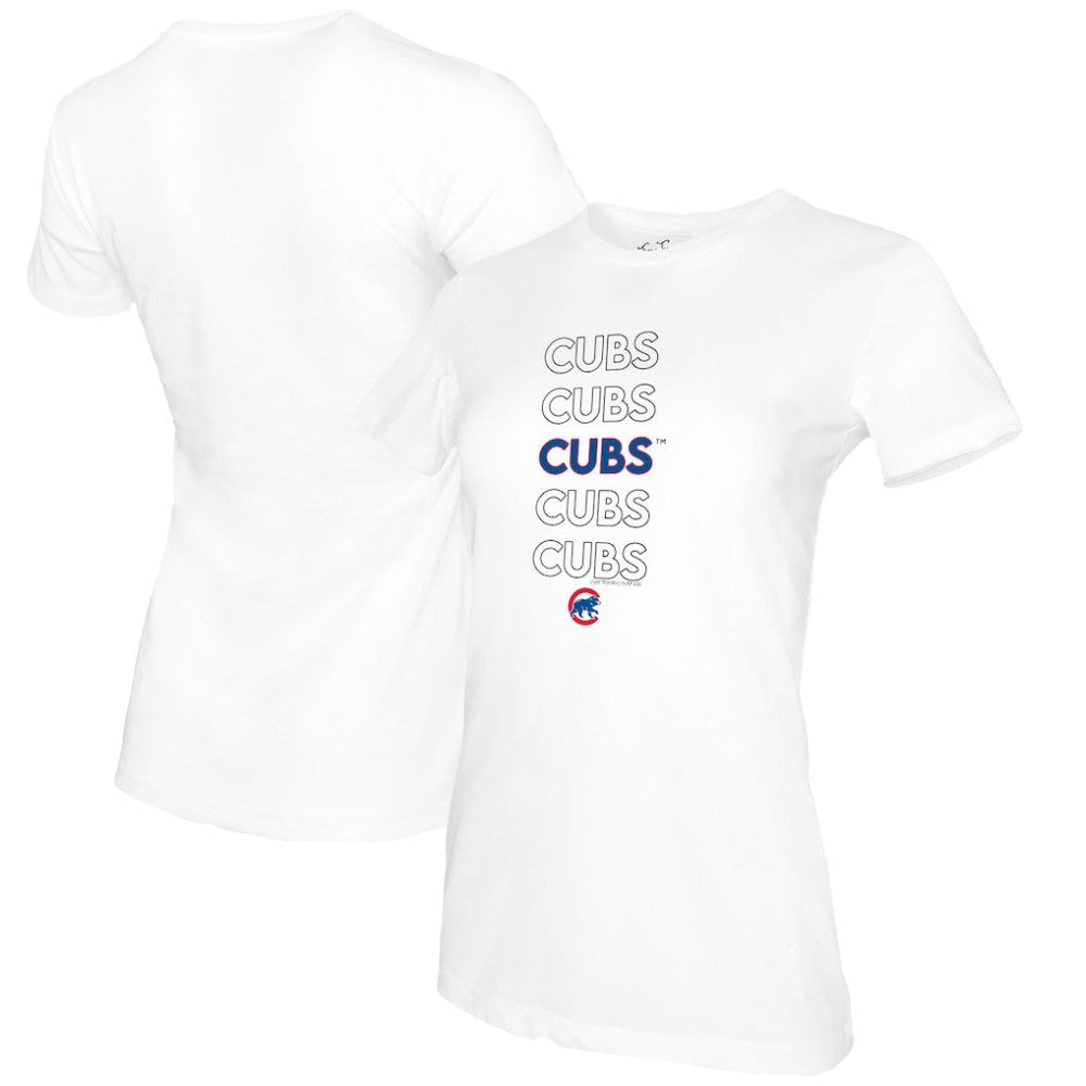 Chicago Cubs Tiny Turnip Women's Stacked T-Shirt Sale