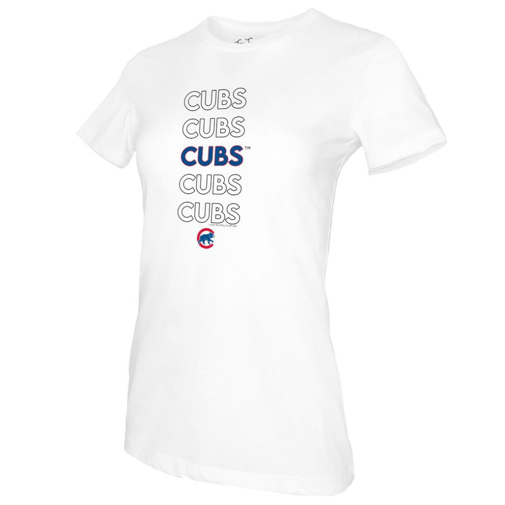 Chicago Cubs Tiny Turnip Women's Stacked T-Shirt Sale