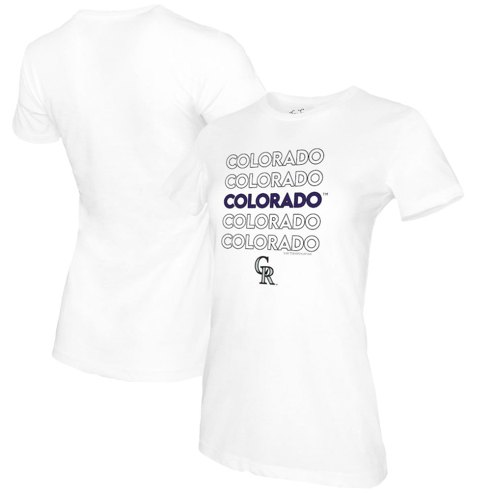 Colorado Rockies Tiny Turnip Women's Stacked T-Shirt Sale