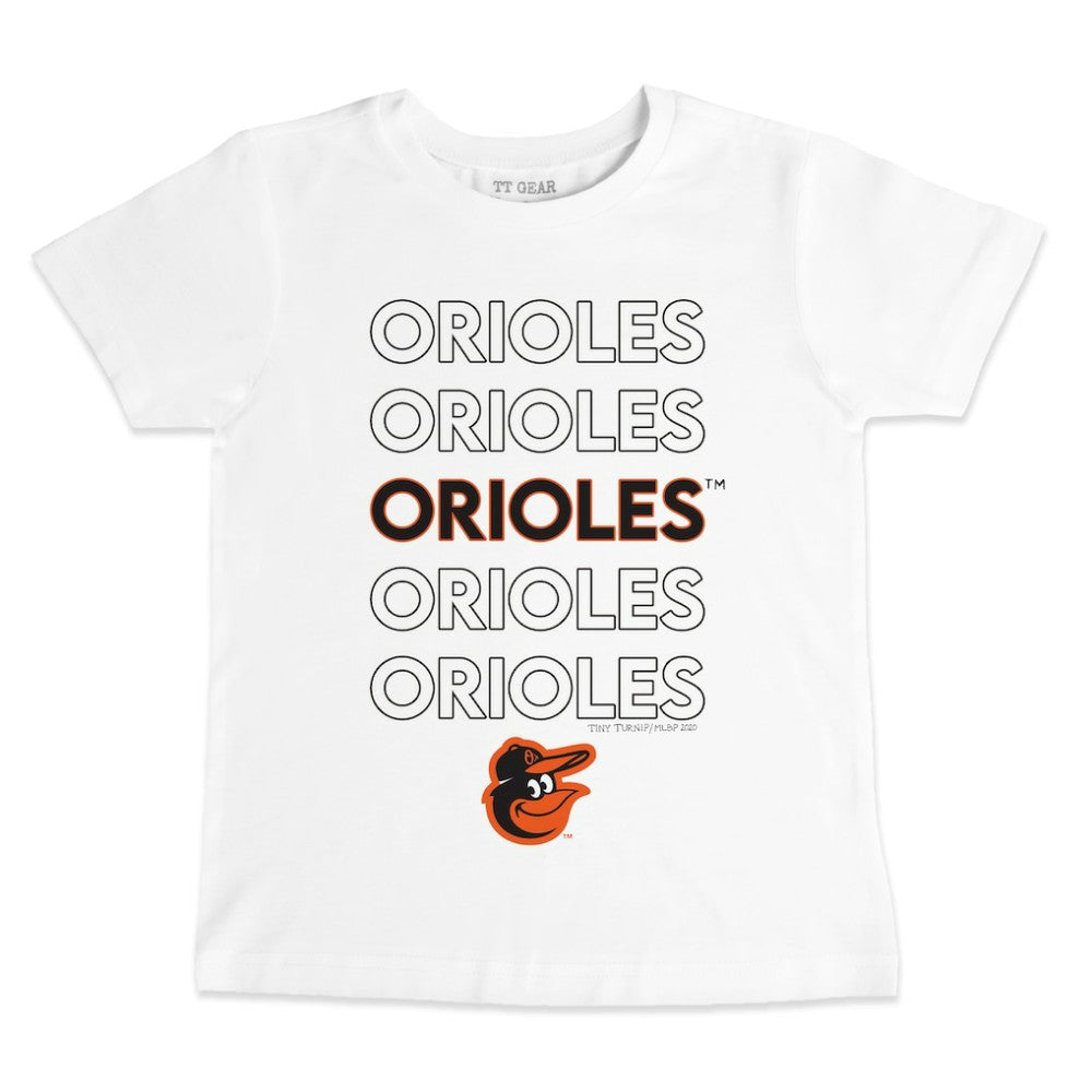 Baltimore Orioles Tiny Turnip Youth Stacked T-Shirt Lifestyle