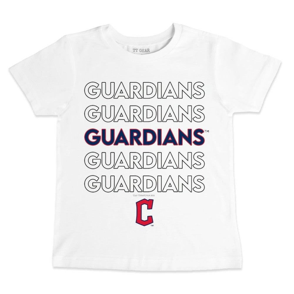 Cleveland Guardians Tiny Turnip Youth Stacked T-Shirt Lifestyle