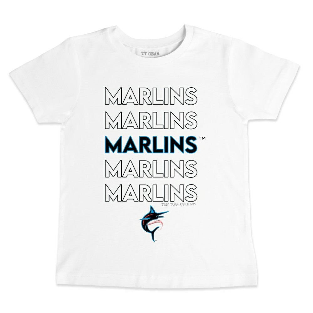 Miami Marlins Tiny Turnip Youth Stacked T-Shirt Online