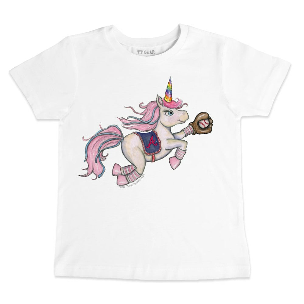 Atlanta Braves Tiny Turnip Youth Unicorn T-Shirt Lifestyle