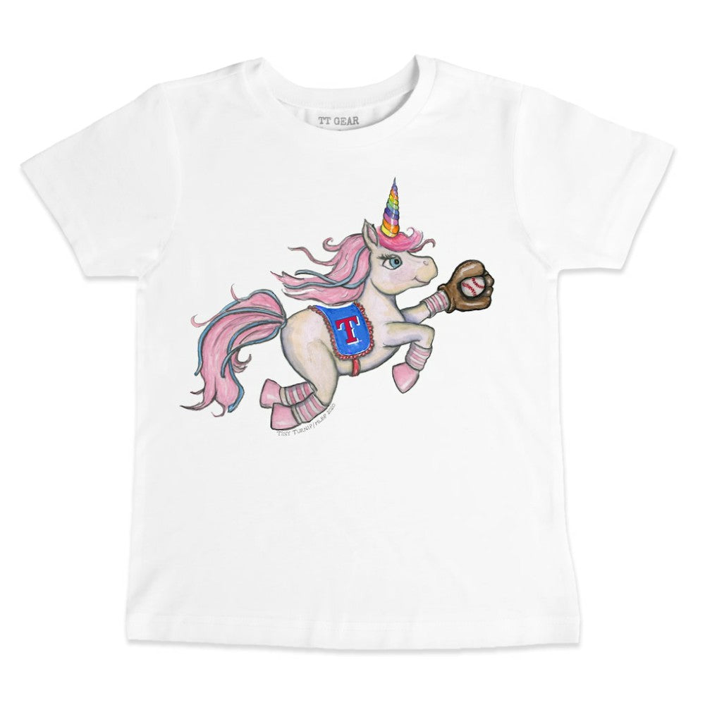 Texas Rangers Tiny Turnip Youth Unicorn T-Shirt Lifestyle