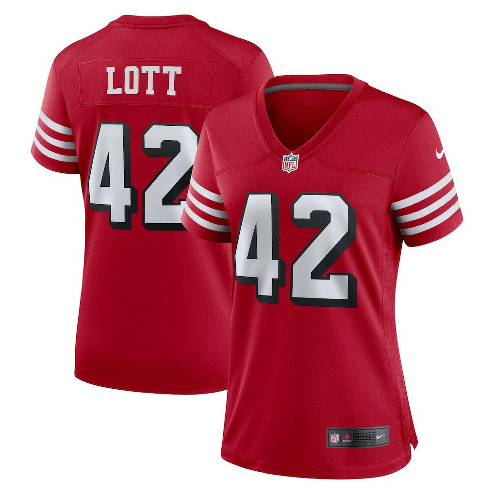 Ronnie Lott San Francisco 49ers Women's Alternate Game Jersey - Scarlet | NFL Jerseys