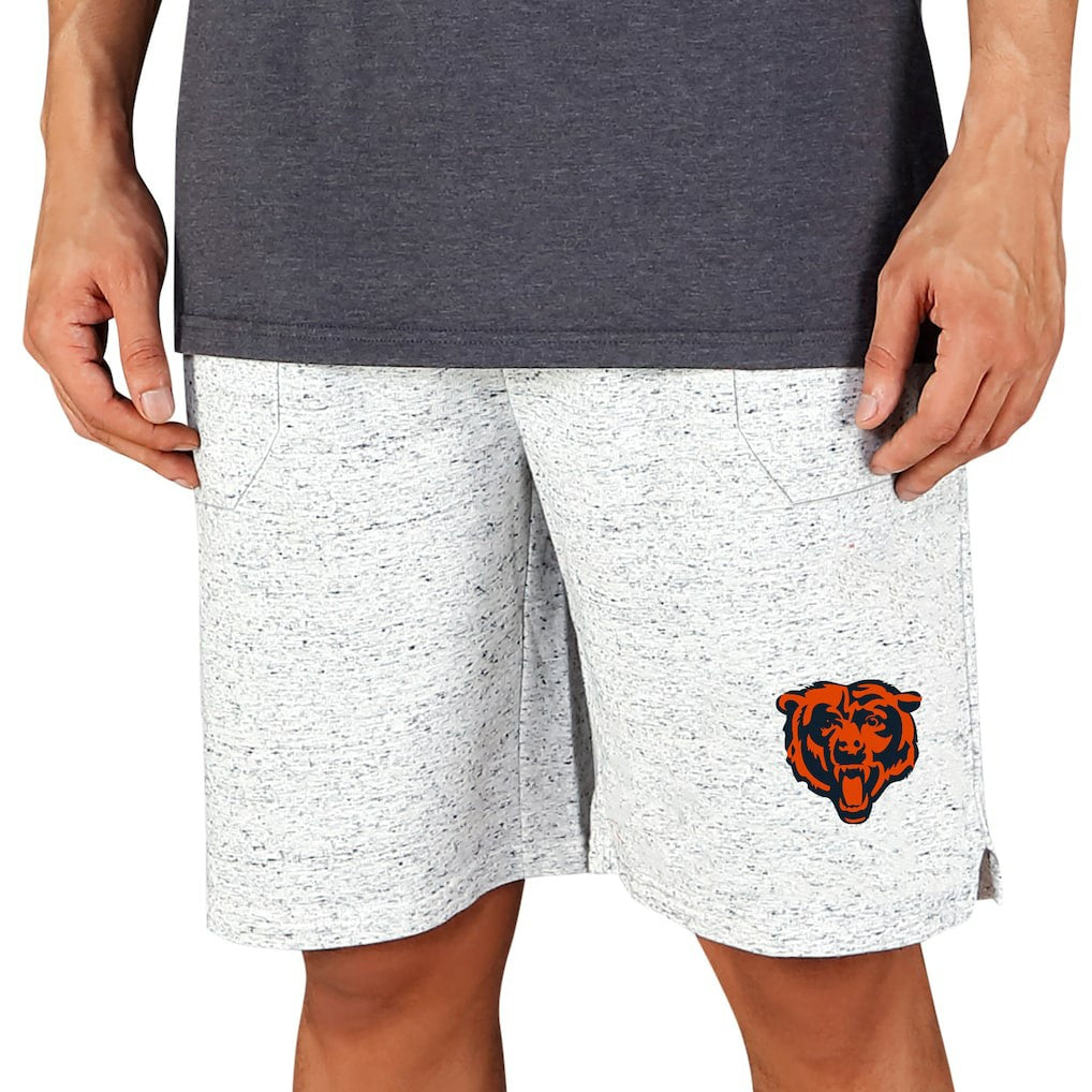 Chicago Bears Concepts Sport Throttle Knit Jam Shorts White/Charcoal - NFL