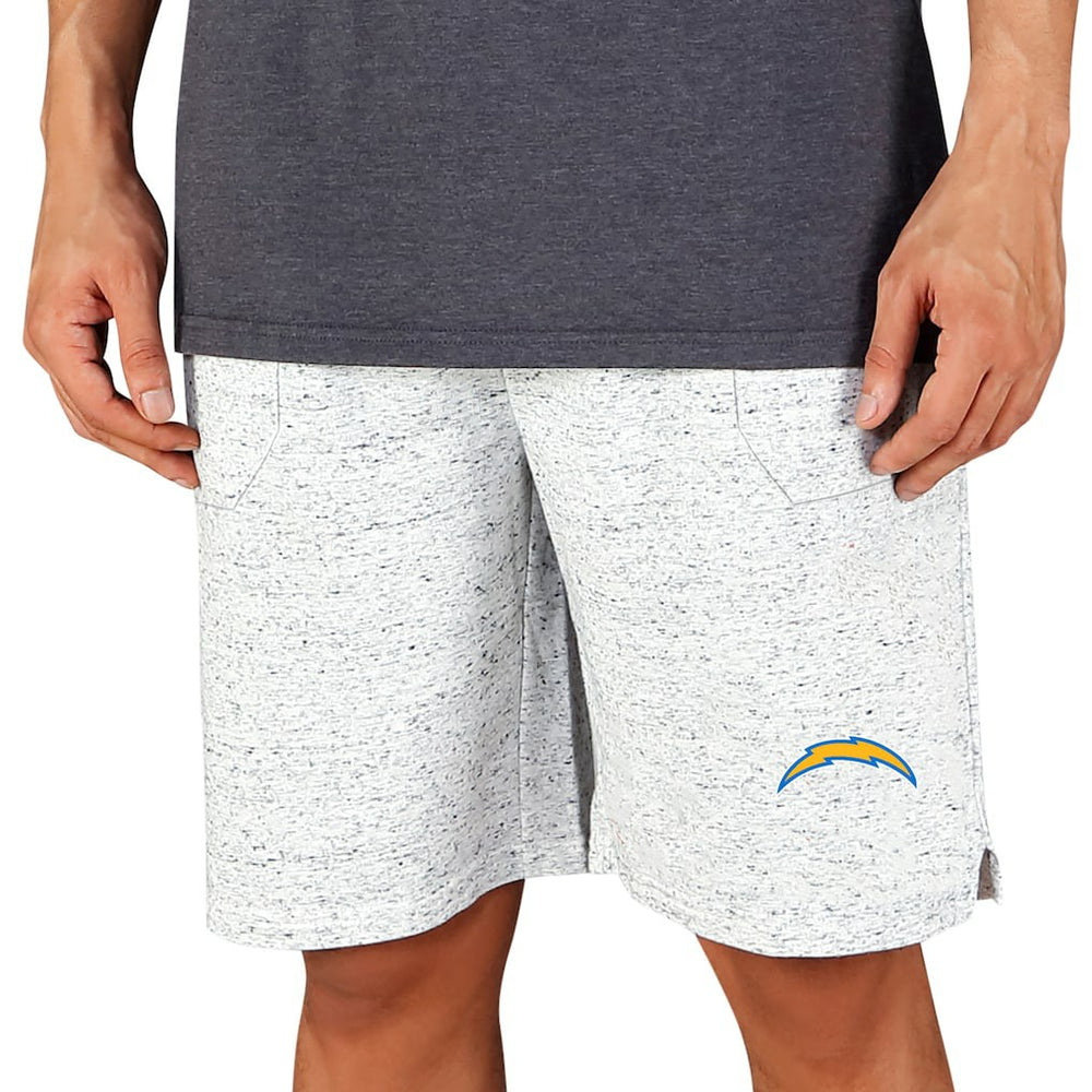 Los Angeles Chargers Concepts Sport Throttle Knit Jam Shorts White/Charcoal - NFL