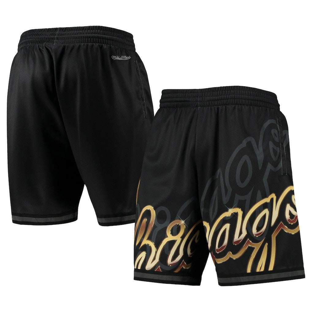 Mitchell & Ness - Chicago Bulls Big Face 4.0 Fashion Shorts - Black