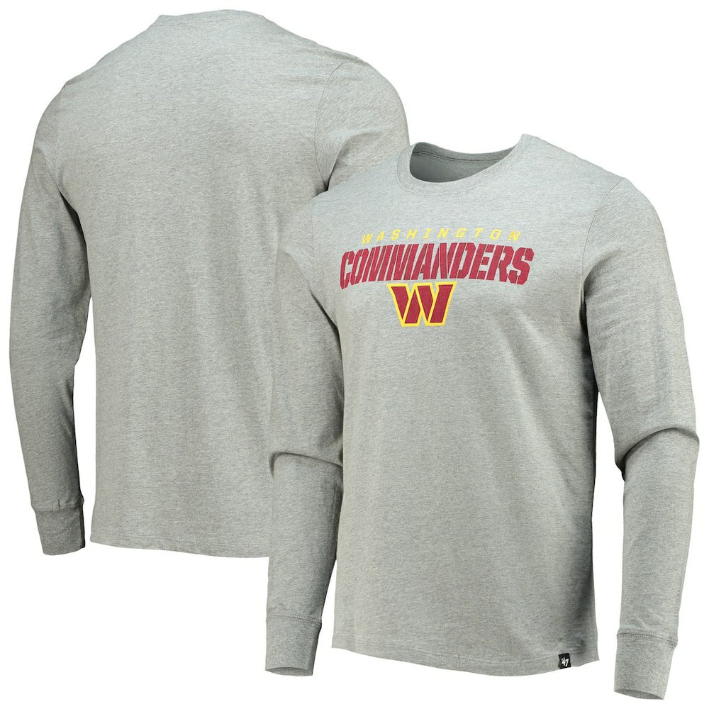 Washington Commanders '47 Traction Super Rival Long Sleeve T-Shirt Heathered Gray - 47 brand