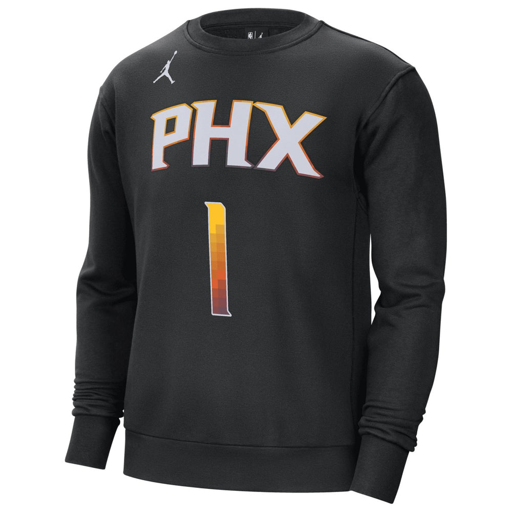 NBA - Devin Booker Phoenix Suns Jordan Brand Statement Name & Number Pullover Sweatshirt - Black