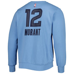 NBA - Ja Morant Memphis Grizzlies Jordan Brand Statement Name & Number Pullover Sweatshirt - Light Blue