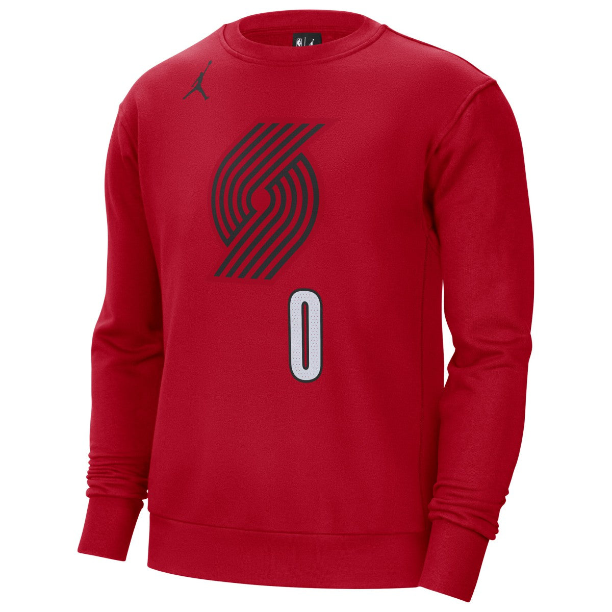 NBA - Damian Lillard Portland Trail Blazers Jordan Brand Statement Name & Number Pullover Sweatshirt - Red