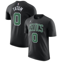 NBA - Jayson Tatum Boston Celtics Jordan Brand 2022/23 Statement Edition Name & Number T-Shirt - Black