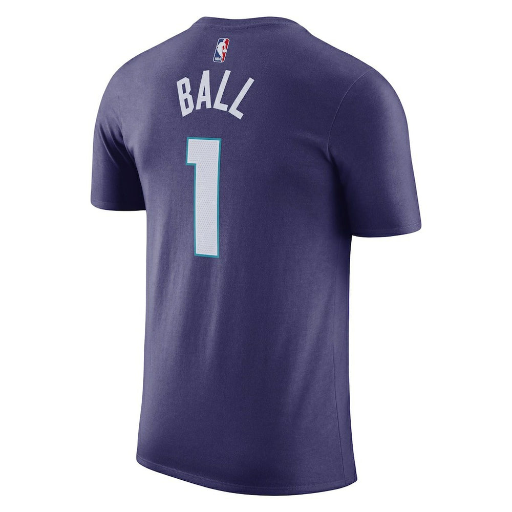NBA - LaMelo Ball Charlotte Hornets Jordan Brand 2022/23 Statement Edition Name & Number T-Shirt - Purple
