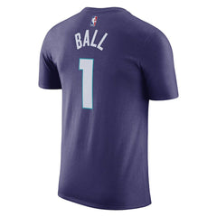 NBA - LaMelo Ball Charlotte Hornets Jordan Brand 2022/23 Statement Edition Name & Number T-Shirt - Purple