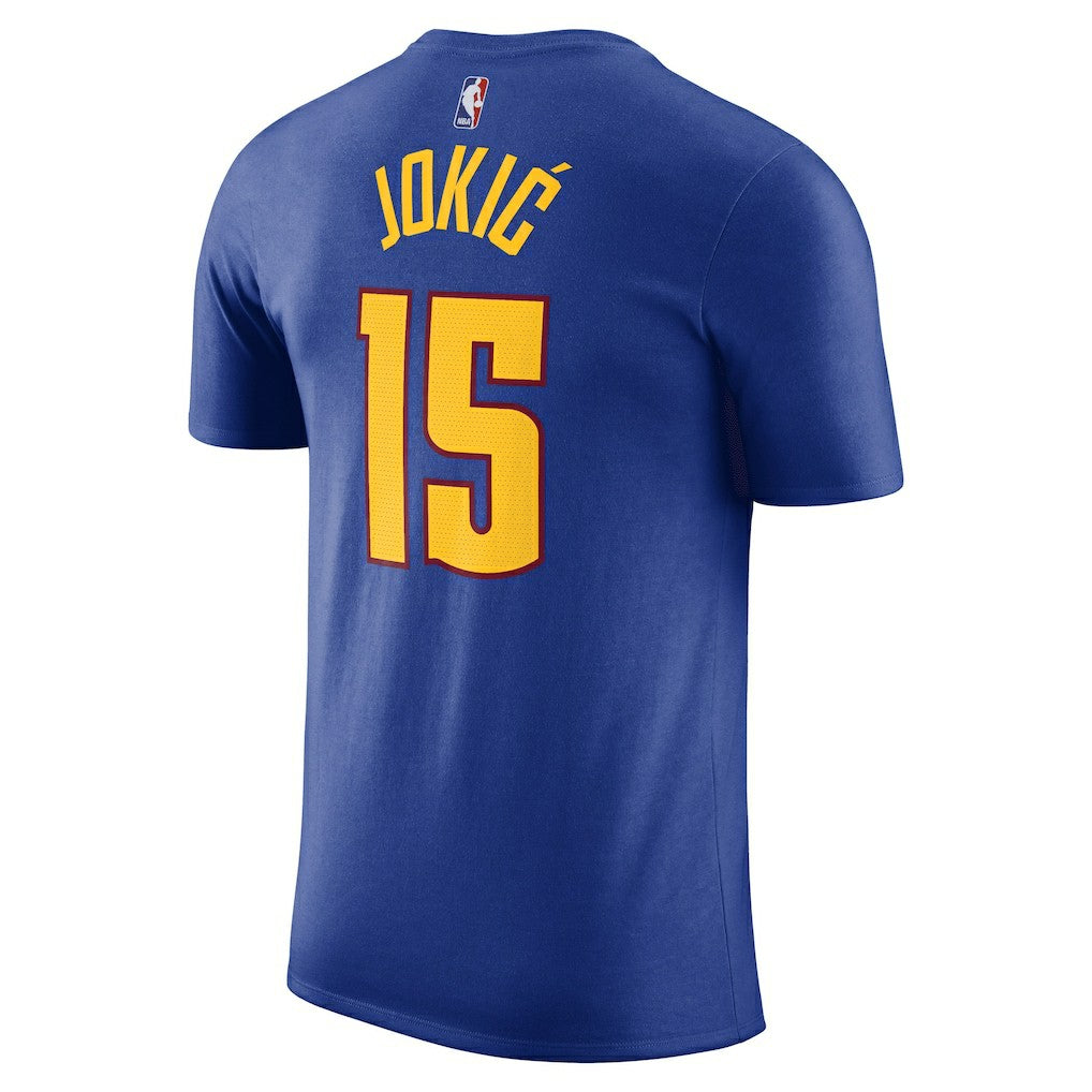NBA - Nikola Jokic Denver Nuggets Jordan Brand 2022/23 Statement Edition Name & Number T-Shirt - Blue
