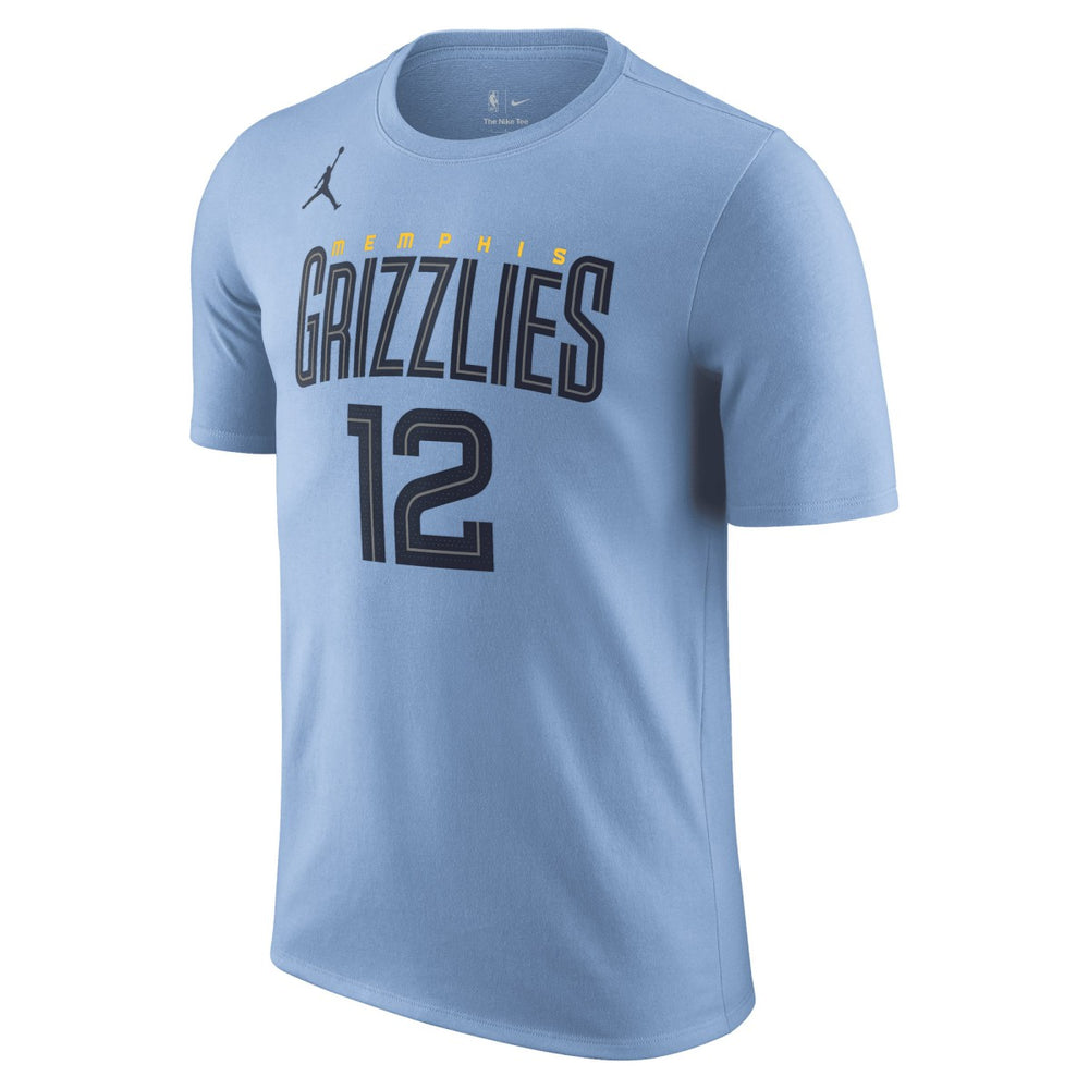 NBA - Ja Morant Memphis Grizzlies Jordan Brand 2022/23 Statement Edition Name & Number T-Shirt - Light Blue