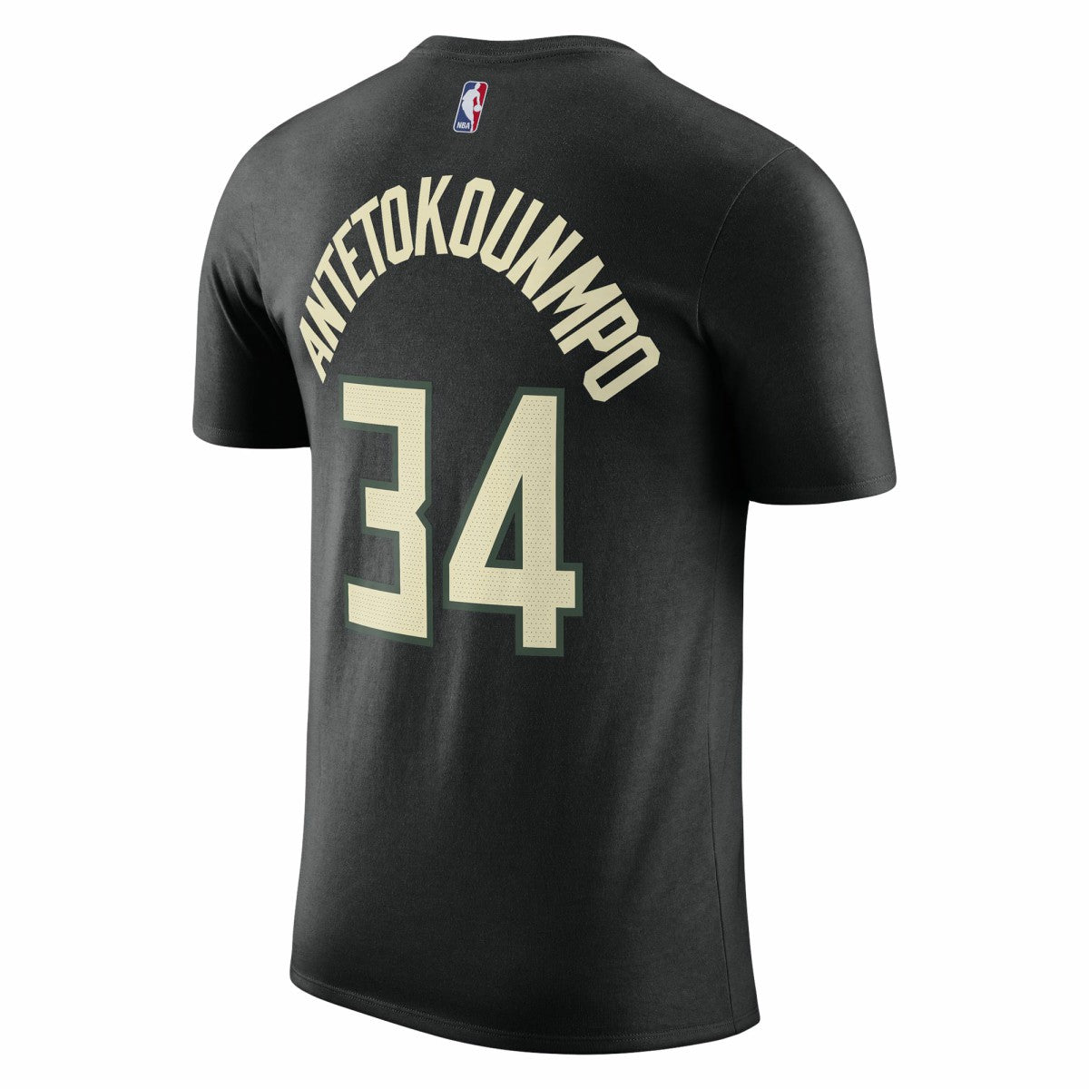 NBA - Giannis Antetokounmpo Milwaukee Bucks Jordan Brand 2022/23 Statement Edition Name & Number T-Shirt - Black
