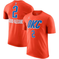 NBA - Shai Gilgeous-Alexander Oklahoma City Thunder Jordan Brand 2022/23 Statement Edition Name & Number T-Shirt - Orange