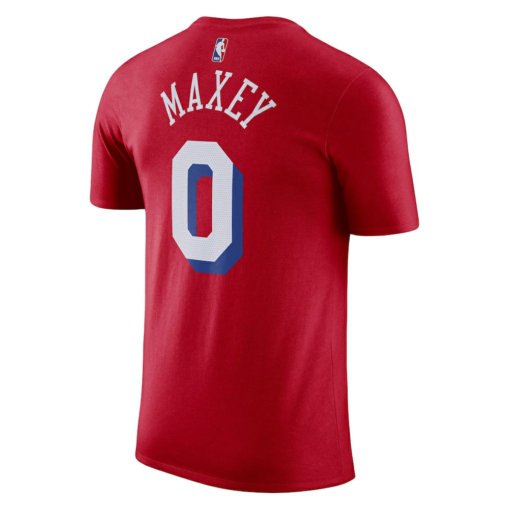 NBA - Tyrese Maxey Philadelphia 76ers Jordan Brand 2022/23 Statement Edition Name & Number T-Shirt - Red