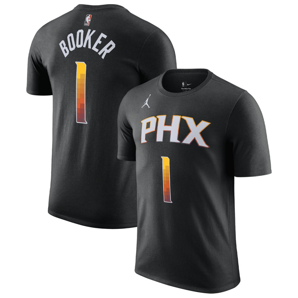NBA - Devin Booker Phoenix Suns Jordan Brand 2022/23 Statement Edition Name & Number T-Shirt - Black