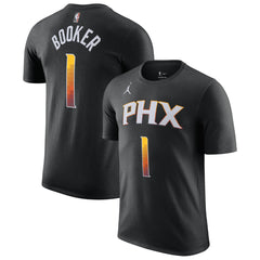 NBA - Devin Booker Phoenix Suns Jordan Brand 2022/23 Statement Edition Name & Number T-Shirt - Black