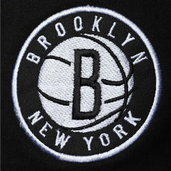NBA - Brooklyn Nets Big & Tall Contrast Stitch Knit Shorts - Black/White