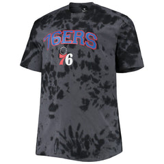 NBA - Philadelphia 76ers Big & Tall Marble Dye Tonal Performance T-Shirt - Black
