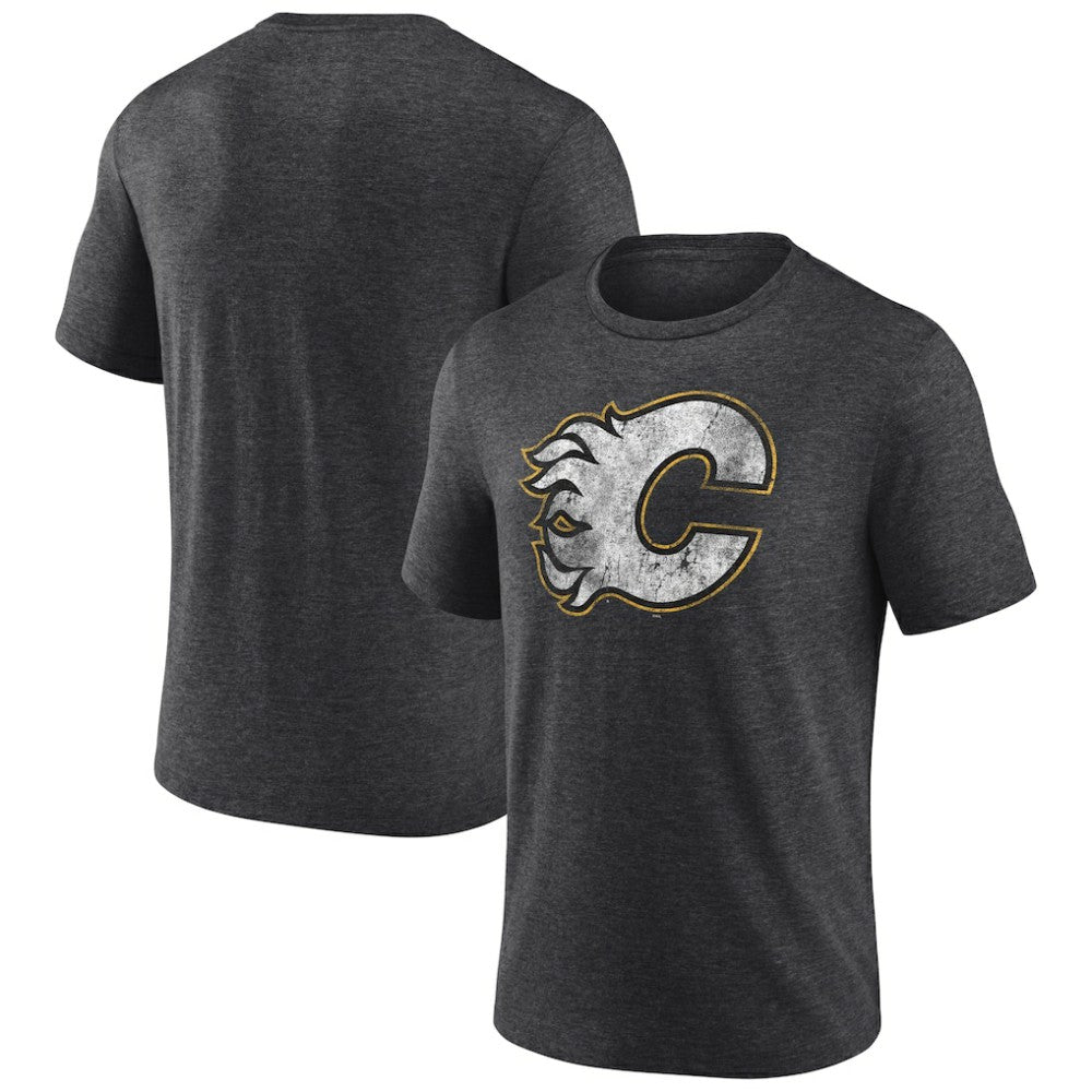 Calgary Flames - Wraparound Tri-Blend T-Shirt Charcoal