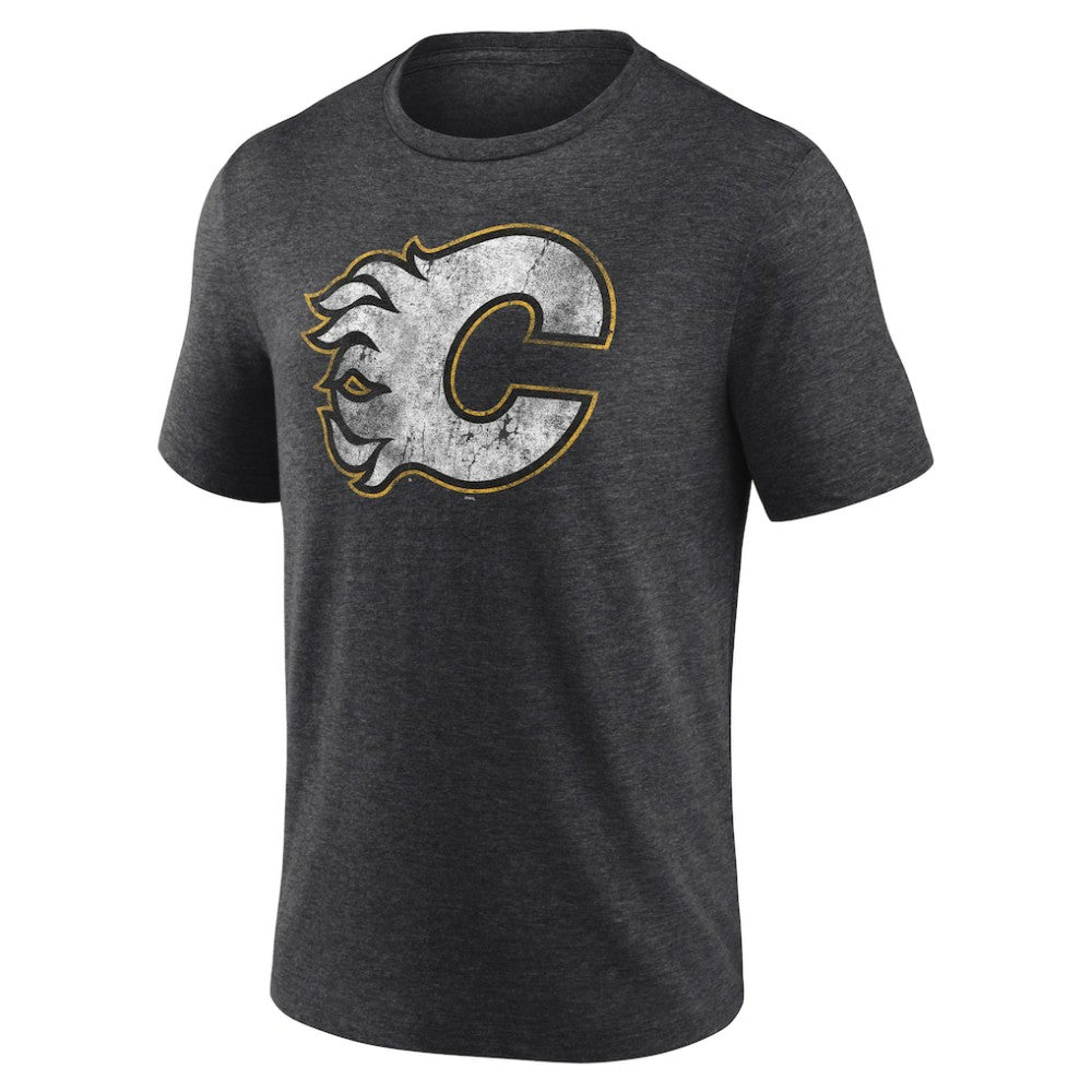 Calgary Flames - Wraparound Tri-Blend T-Shirt Charcoal