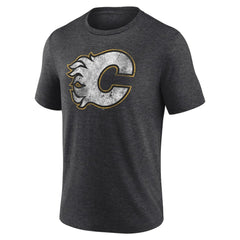 Calgary Flames - Wraparound Tri-Blend T-Shirt Charcoal
