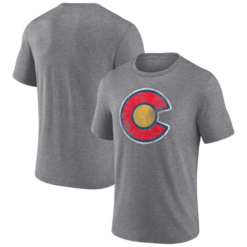 Colorado Avalanche - Wraparound Tri-Blend T-Shirt Heather Gray