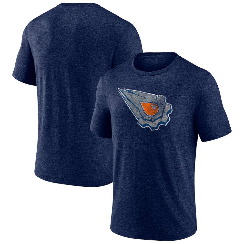Edmonton Oilers - Wraparound Tri-Blend T-Shirt Navy