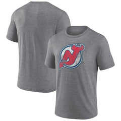 New Jersey Devils - Wraparound Tri-Blend T-Shirt Heather Gray