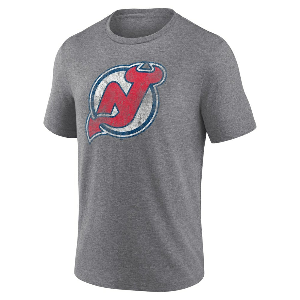 New Jersey Devils - Wraparound Tri-Blend T-Shirt Heather Gray