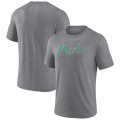 San Jose Sharks - Wraparound Tri-Blend T-Shirt Heather Gray