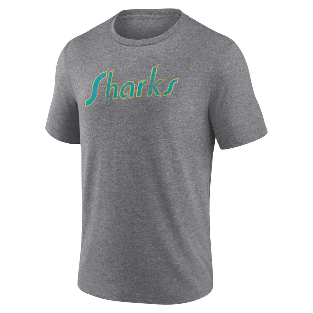 San Jose Sharks - Wraparound Tri-Blend T-Shirt Heather Gray