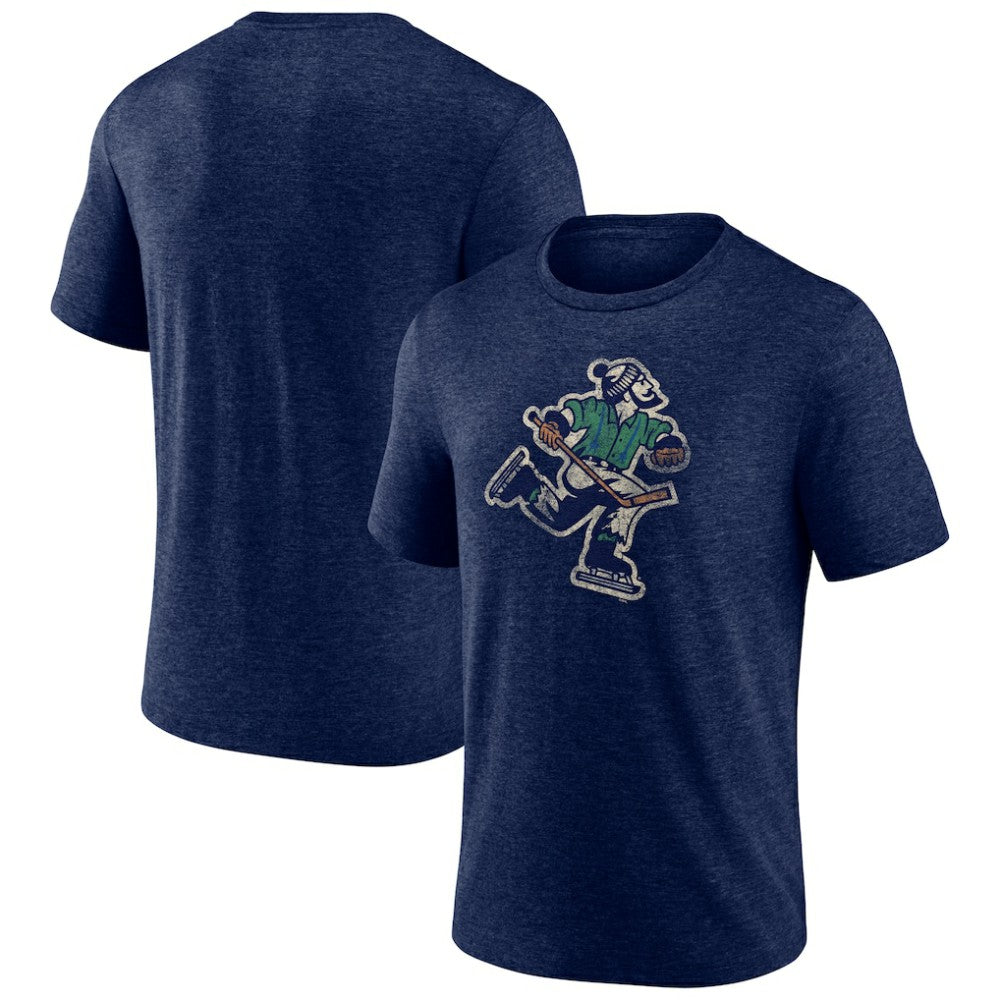 Vancouver Canucks - Wraparound Tri-Blend T-Shirt Navy