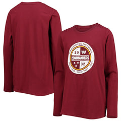 Washington Commanders Youth Secondary Logo Long Sleeve T-Shirt Burgundy - NFL